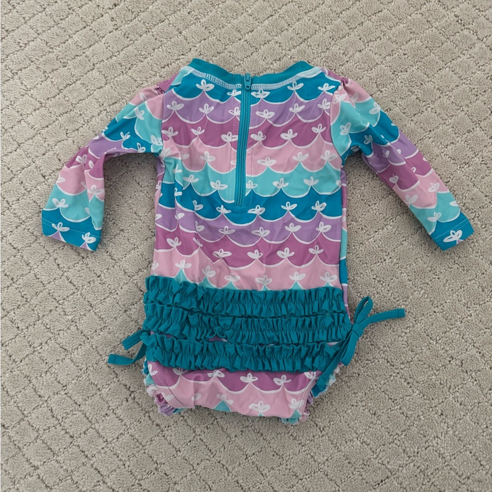 Ruffle Butts Baby Girl Swimsuit with Ruffles on Bottom